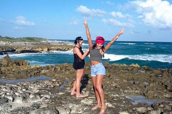 Amazing Cozumel Island Bar Tour - Playa Chen Rio: beach chairs, a welcome shot, and a water feature