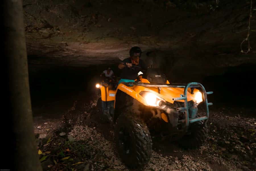ATV Adventure to Jade Cavern Double - Jade Cavern: the emerald cenote swim and the underground tunnel connection