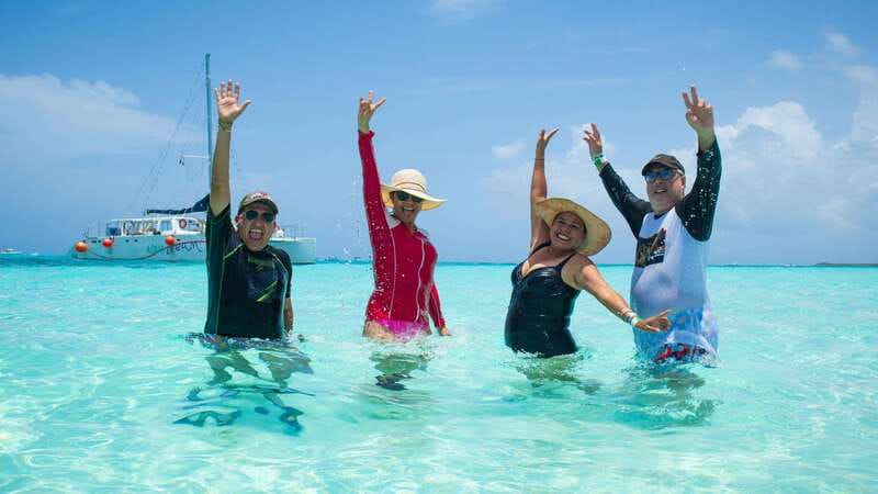 Cozumel: Catamaran, El Cielo Bay & Palancar Reef with Lunch - El Cielo Bay: starfish spotting in shallow, easy-floating water