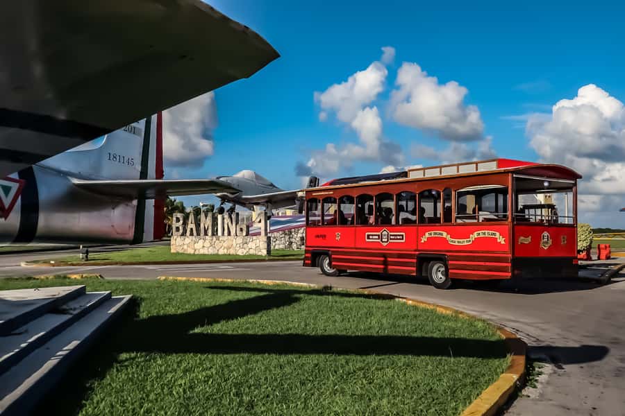 Cozumel: City Trolley Tour - The trolley ride: history talk, then real stops