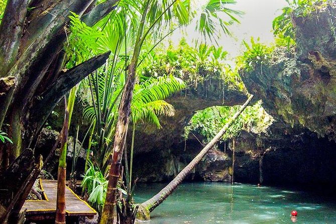 Cozumel Jeep Adventure to Jade Caverns with Lunch and Snorkel - Jade Cenote (Chempita): stairs, bats, and the meaning of a smaller cenote