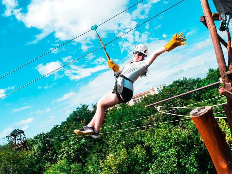 From Cozumel: The Original Zipline Adventure Tour - The 2400-Foot Circuit: 6 Lines, 6 Towers, and a 36-Foot Climb
